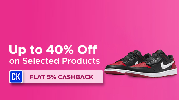 Upto 40% Off on Selected Products + Flat 5% CashKaro Cashback on all Orders